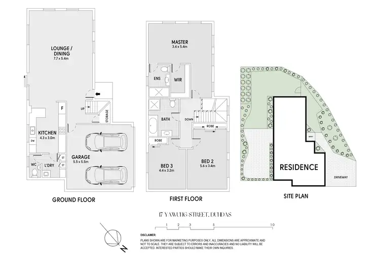 Floorplan of Homely semi-detached listing, 17 Yawung Street, Dundas NSW 2117
