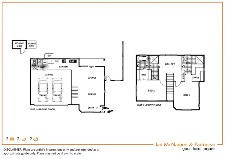 Floorplan of Homely townhouse listing, 1/11 Bungendore Road, Queanbeyan NSW 2620
