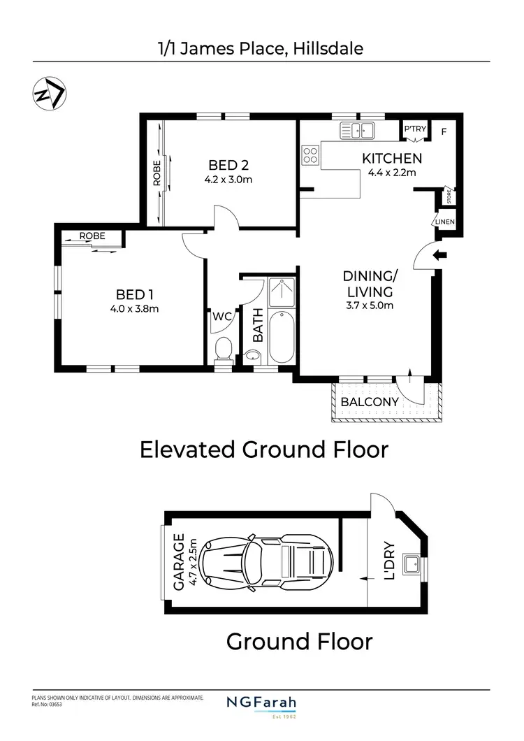 Floorplan of Homely apartment listing, 1/1 James Place, Hillsdale NSW 2036