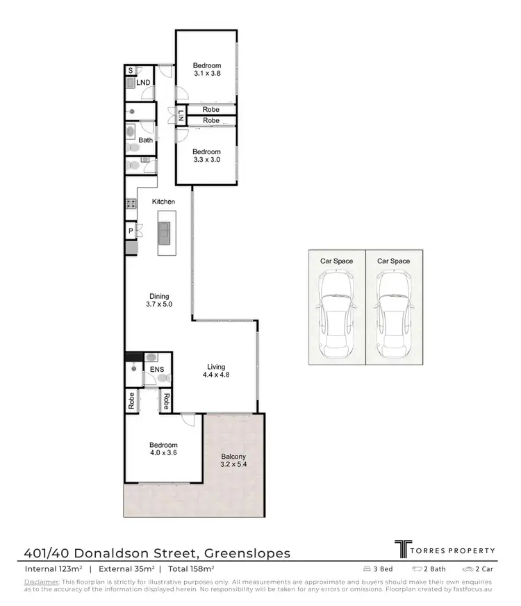 Floorplan of Homely unit listing, 401/40 Donaldson Street, Greenslopes QLD 4120