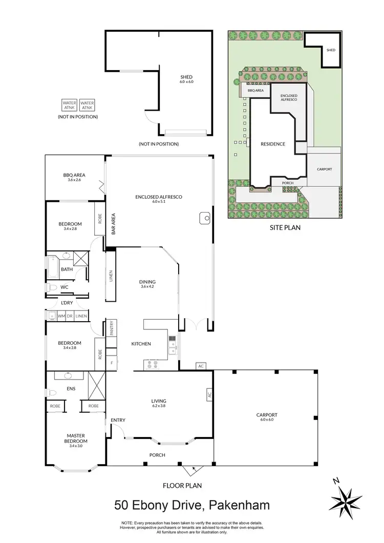 Floorplan of Homely house listing, 50 Ebony Drive, Pakenham VIC 3810