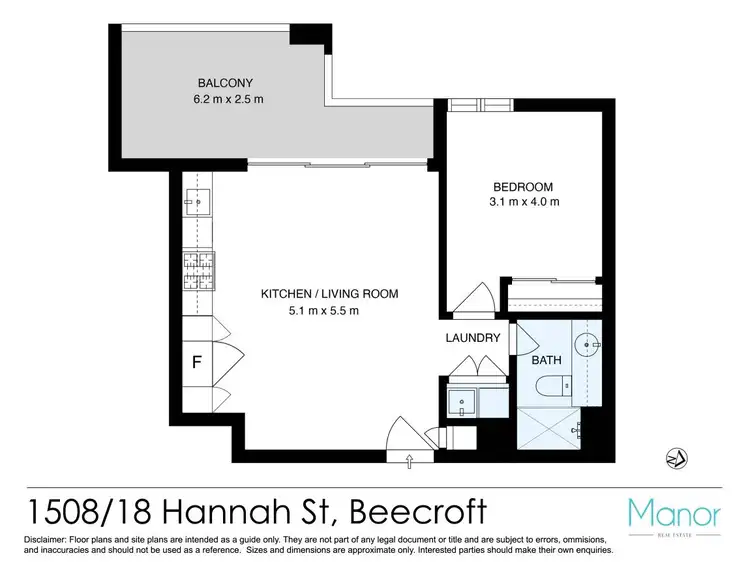 Floorplan of Homely apartment listing, 1508/18 Hannah Street, Beecroft NSW 2119