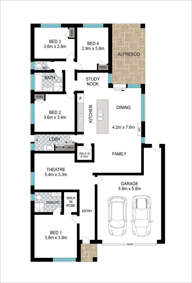 Floorplan of Homely unit listing, 9A Laura Avenue, Australind WA 6233