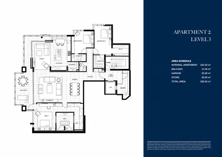 Floorplan of Homely apartment listing, 2/3-5 Loftus Road, Darling Point NSW 2027