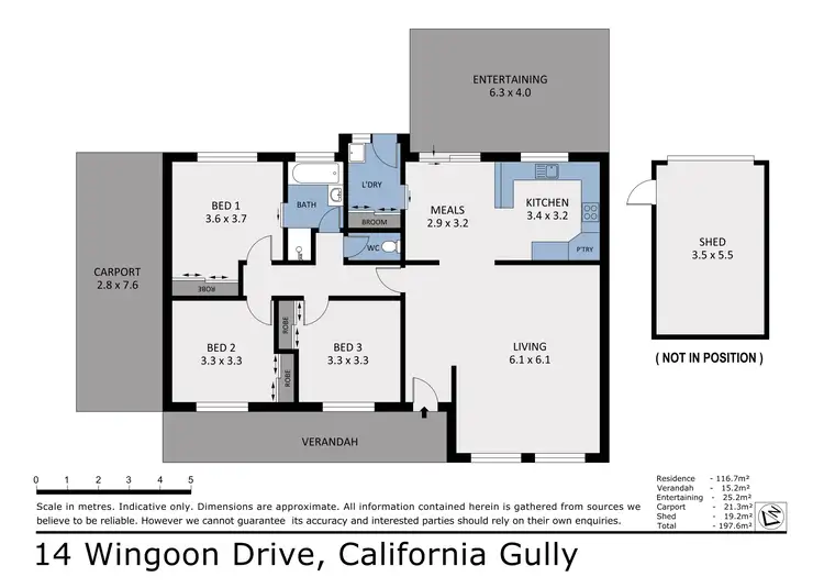 Floorplan of Homely house listing, 14 Wingoon Drive, California Gully VIC 3556
