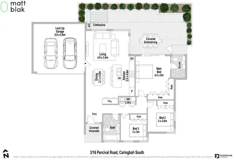 Floorplan of Homely villa listing, 3/16 Percival Road, Caringbah South NSW 2229