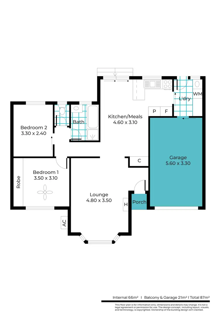 Floorplan of Homely unit listing, 3/74 East Terrace, Henley Beach SA 5022