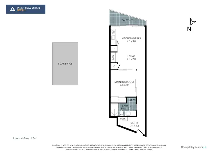 Floorplan of Homely apartment listing, 1603/565 Flinders Street, Melbourne VIC 3000