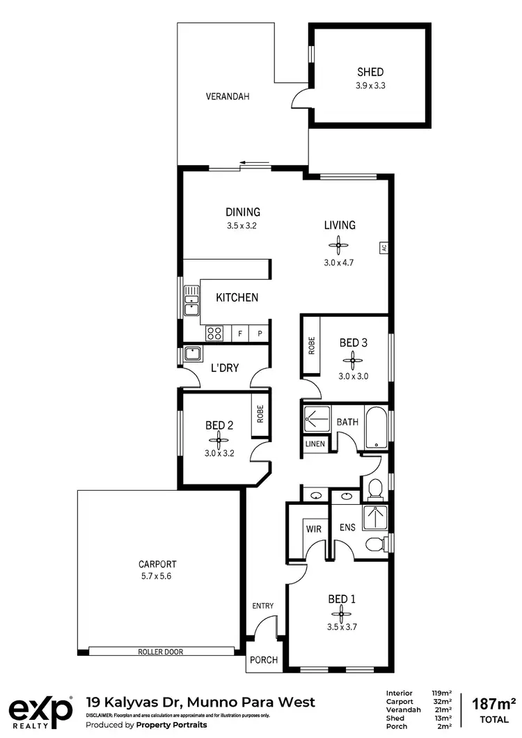 Floorplan of Homely house listing, 19 Kalyvas Drive, Munno Para West SA 5115