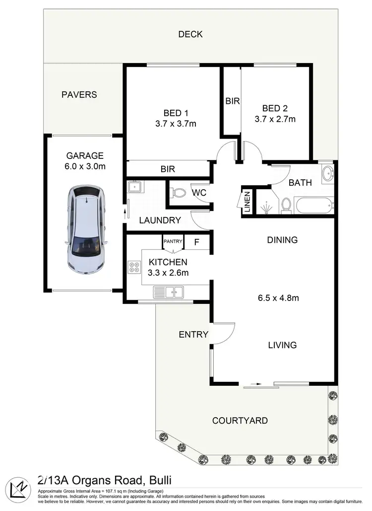 Floorplan of Homely villa listing, 2/13a Organs Road, Bulli NSW 2516