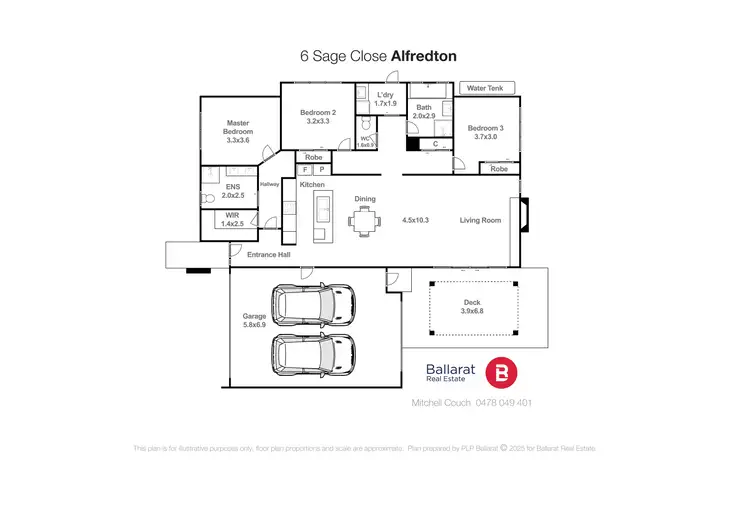Floorplan of Homely house listing, 6 Sage Close, Alfredton VIC 3350