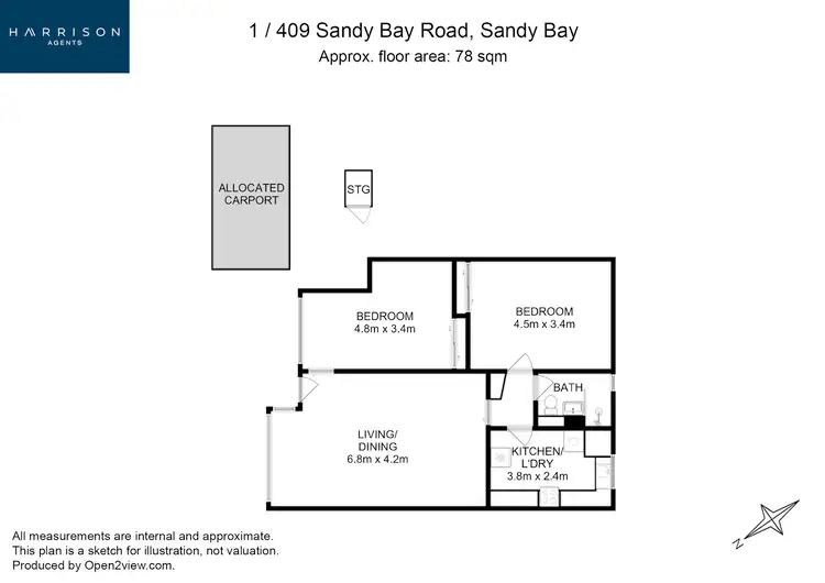 Floorplan of Homely unit listing, 1/409 Sandy Bay Road, Sandy Bay TAS 7005
