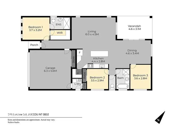 Floorplan of Homely house listing, 146 Sundew Circuit, Zuccoli NT 832