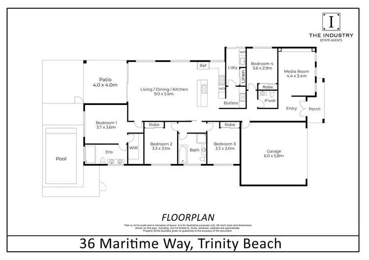 Floorplan of Homely house listing, 36 Maritime Way, Trinity Beach QLD 4879