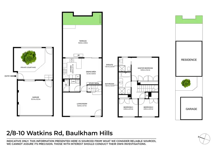 Floorplan of Homely townhouse listing, 2/8-10 Watkins Road, Baulkham Hills NSW 2153
