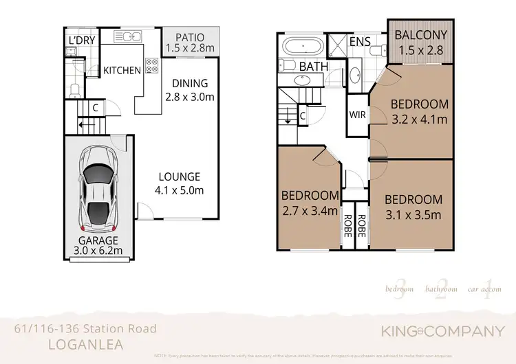 Floorplan of Homely townhouse listing, 61/116 Station Road, Loganlea QLD 4131