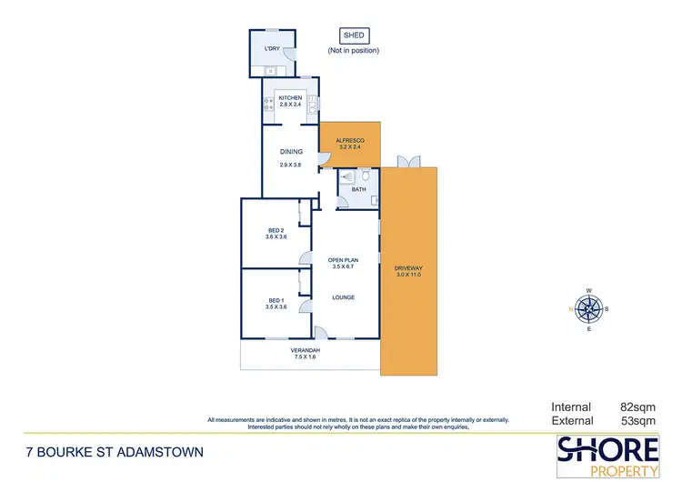 Floorplan of Homely semi-detached listing, 7 Bourke Street, Adamstown NSW 2289
