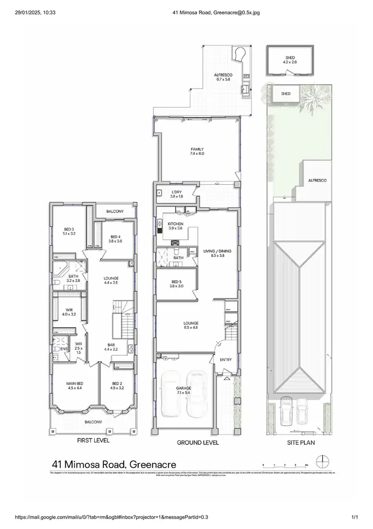 Floorplan of Homely house listing, 41 Mimosa Road, Greenacre NSW 2190