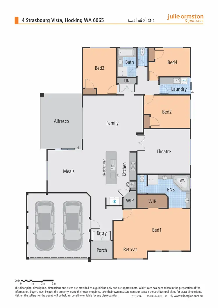Floorplan of Homely house listing, 4 Strasbourg Vista, Hocking WA 6065