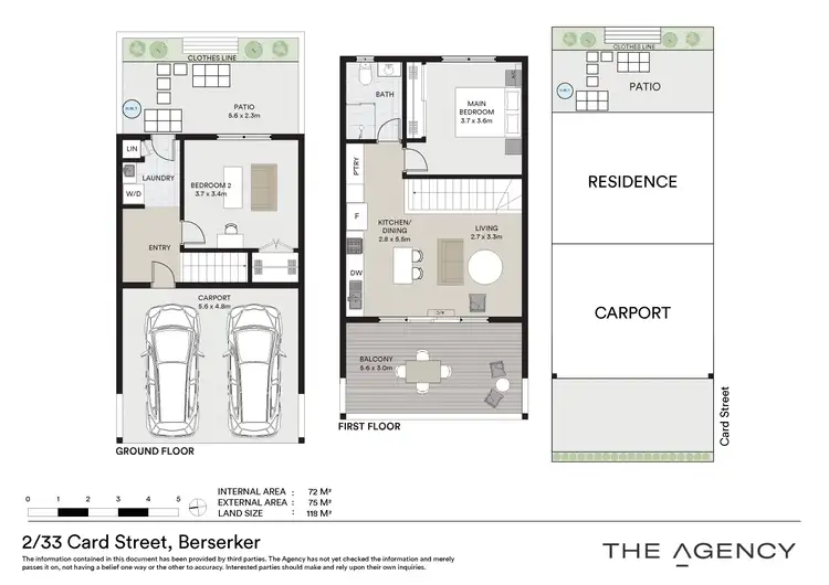 Floorplan of Homely apartment listing, 2/33 Card Street, Berserker QLD 4701