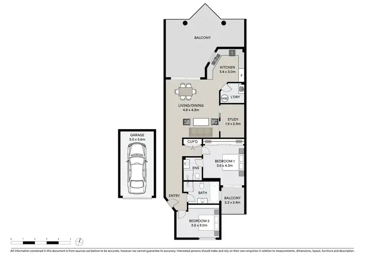 Floorplan of Homely unit listing, 15/59-63 Boundary Street, Granville NSW 2142