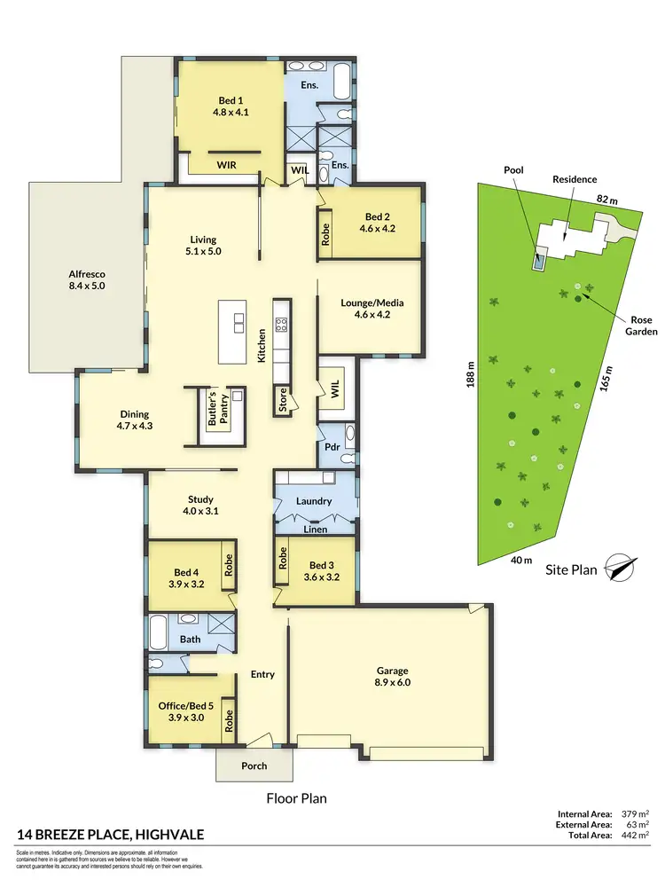 Floorplan of Homely house listing, 14 Breeze Place, Highvale QLD 4520