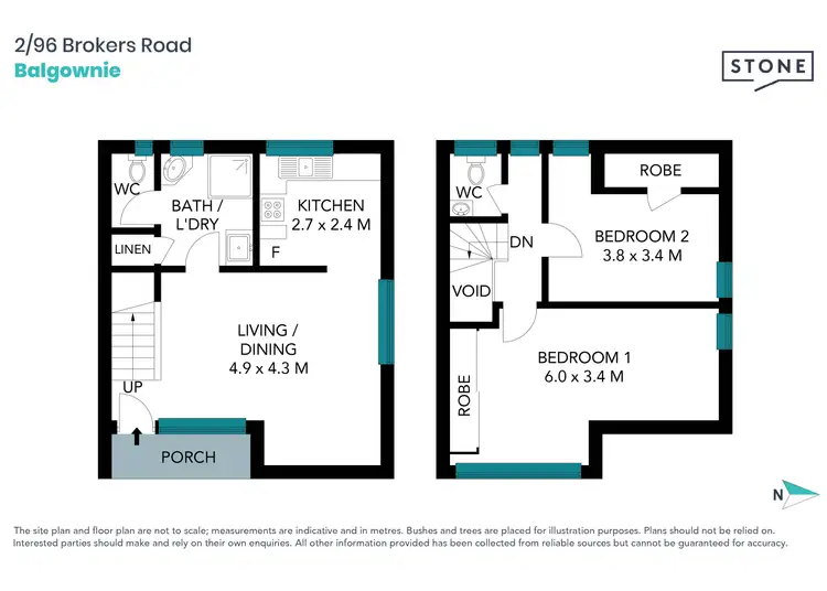 Floorplan of Homely semi-detached listing, 2/96 Brokers Road, Balgownie NSW 2519