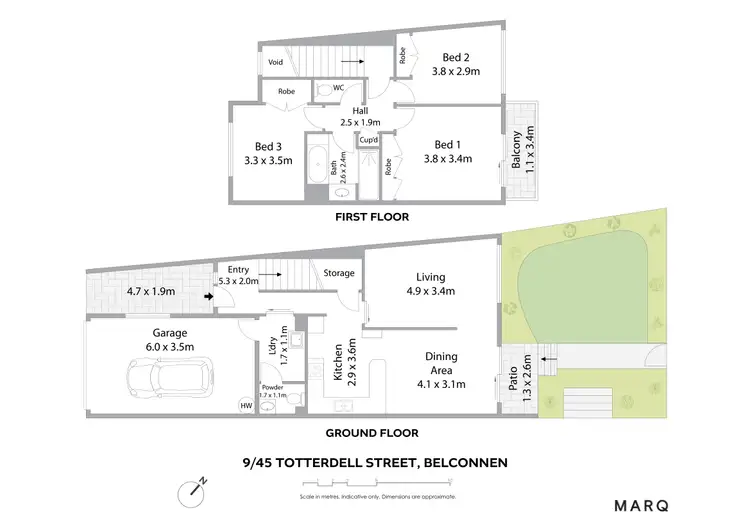 Floorplan of Homely townhouse listing, 9/45 Totterdell Street, Belconnen ACT 2617