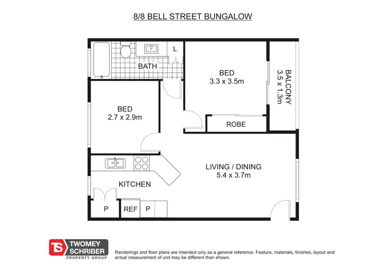 Floorplan of Homely unit listing, 8/8 Bell Street, Bungalow QLD 4870