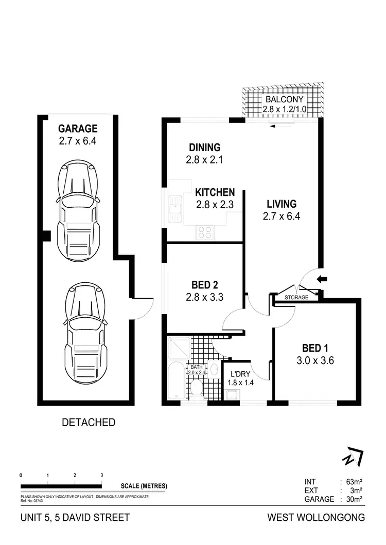 Floorplan of Homely unit listing, 5/5 David Street, West Wollongong NSW 2500