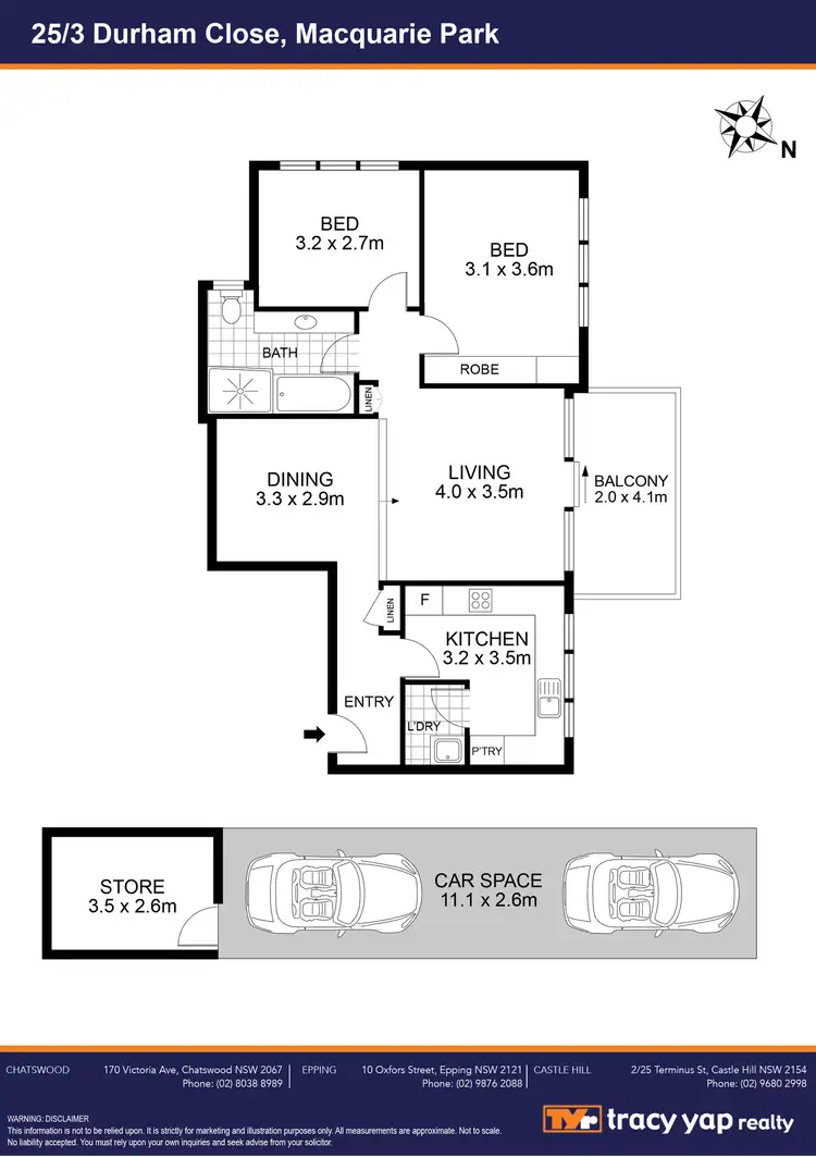 Floorplan of Homely apartment listing, 25/3 Durham Close, Macquarie Park NSW 2113