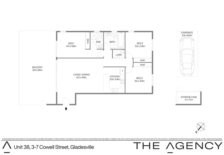 Floorplan of Homely apartment listing, 38/3-7 Cowell Street, Gladesville NSW 2111