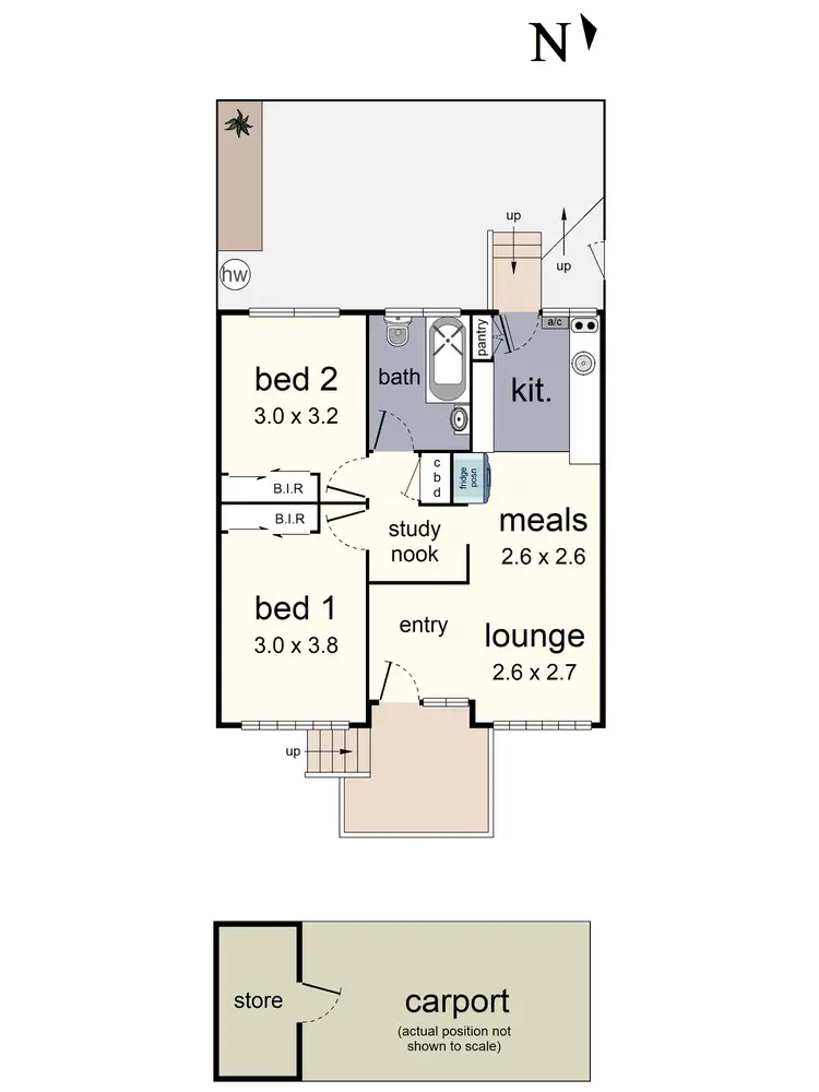 Floorplan of Homely unit listing, 2/33 Slevin Street, Lilydale VIC 3140