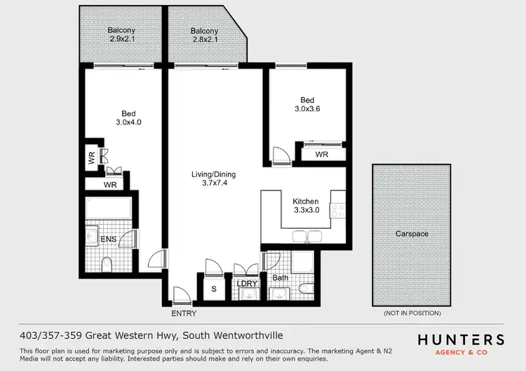 Floorplan of Homely apartment listing, 403/357-359 Great Western Highway, South Wentworthville NSW 2145