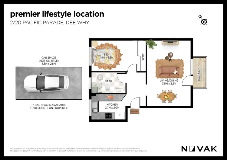 Floorplan of Homely apartment listing, 2/20 Pacific Parade, Dee Why NSW 2099