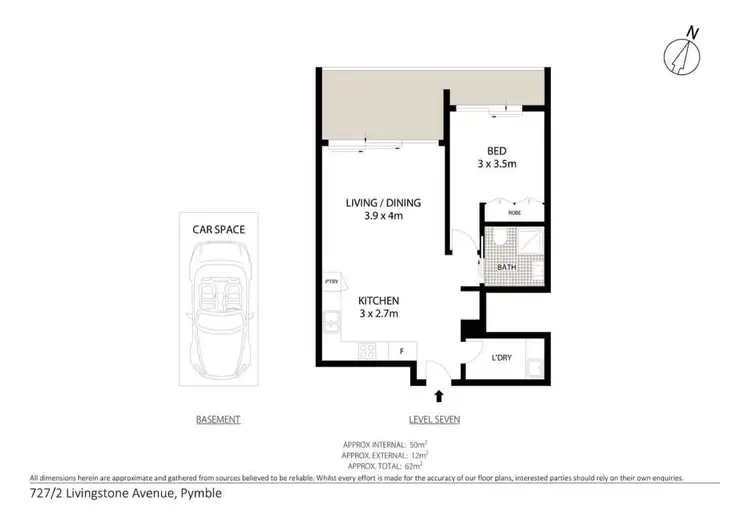 Floorplan of Homely apartment listing, B727/2 Livingstone Avenue, Pymble NSW 2073