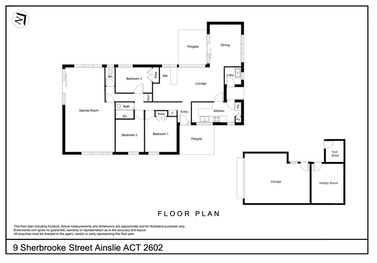 Floorplan of Homely house listing, 9 Sherbrooke Street, Ainslie ACT 2602