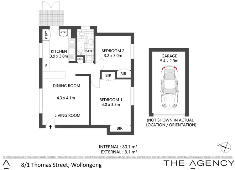 Floorplan of Homely apartment listing, 8/1 Thomas Street, Wollongong NSW 2500