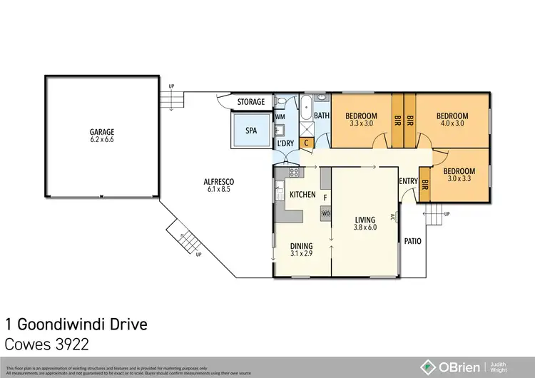 Floorplan of Homely house listing, 1 Goondiwindi Drive, Cowes VIC 3922