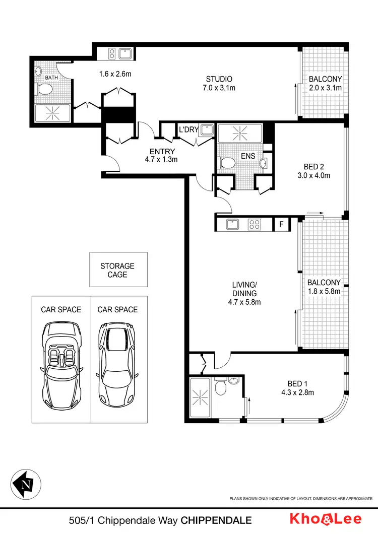 Floorplan of Homely apartment listing, 505/1 Chippendale Way, Chippendale NSW 2008