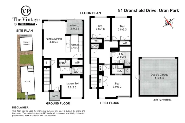 Floorplan of Homely townhouse listing, 81 Dransfield Drive, Oran Park NSW 2570