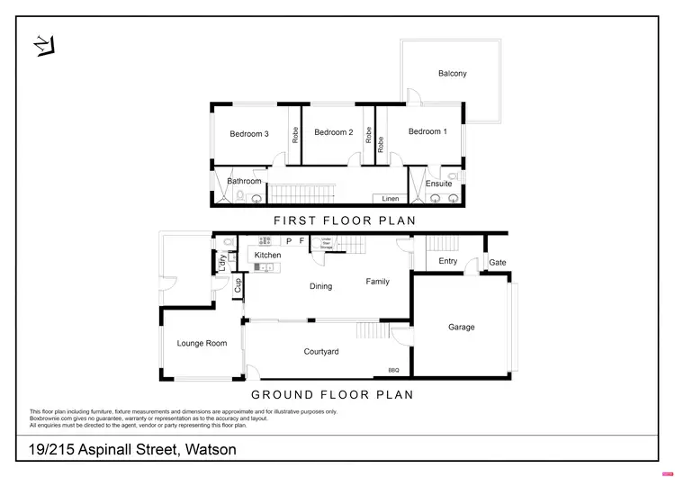 Floorplan of Homely townhouse listing, 19/215 Aspinall Street, Watson ACT 2602