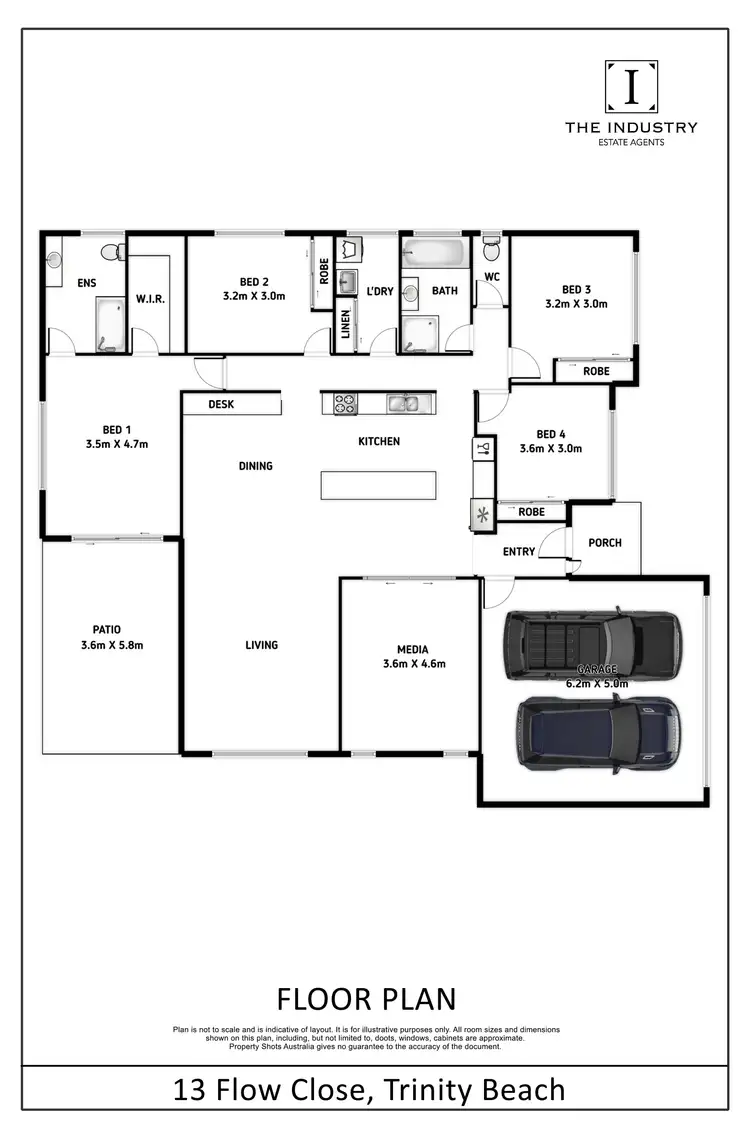 Floorplan of Homely house listing, 13 Flow Close, Trinity Beach QLD 4879