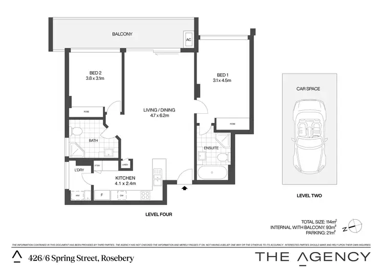 Floorplan of Homely apartment listing, 426/6 Spring Street, Rosebery NSW 2018
