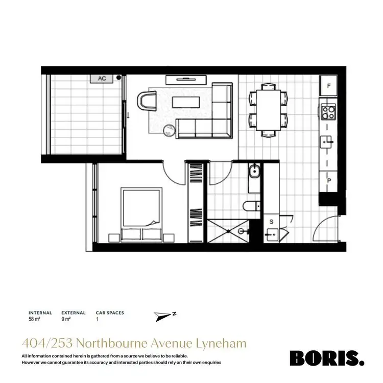 Floorplan of Homely apartment listing, 404/253 Northbourne Avenue, Lyneham ACT 2602
