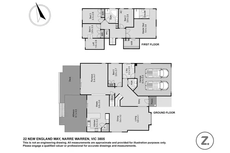 Floorplan of Homely house listing, 22 New England Way, Narre Warren VIC 3805