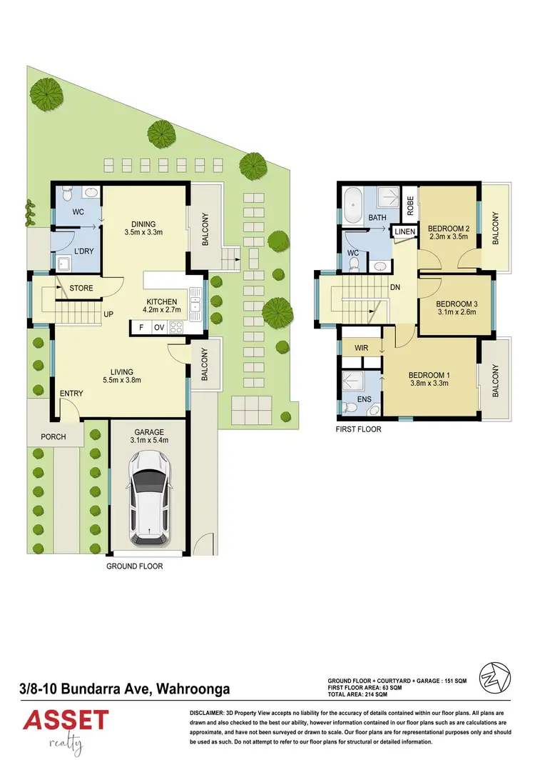 Floorplan of Homely townhouse listing, 3/8-10 Bundarra Avenue, Wahroonga NSW 2076