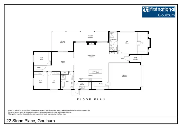 Floorplan of Homely house listing, 22 Stone Place, Goulburn NSW 2580