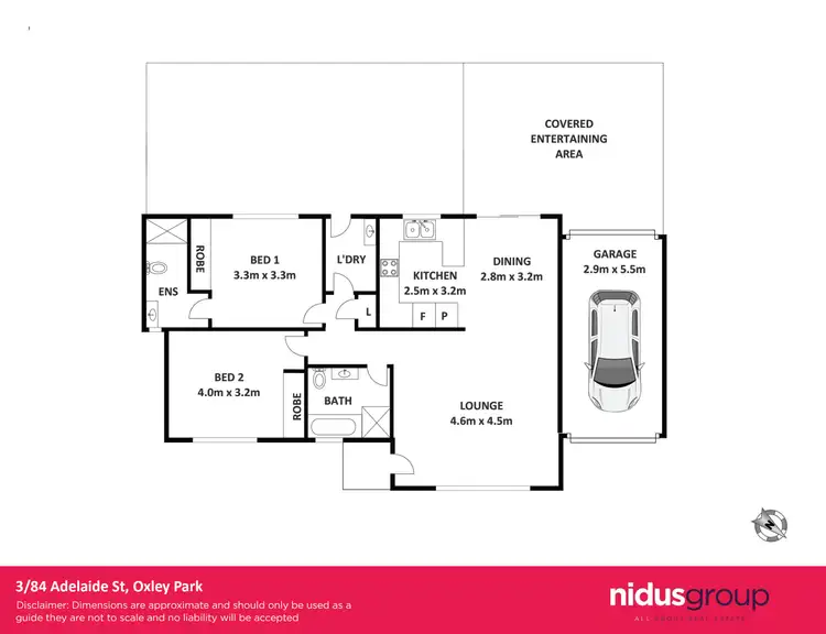 Floorplan of Homely villa listing, 3/84 Adelaide Street, Oxley Park NSW 2760