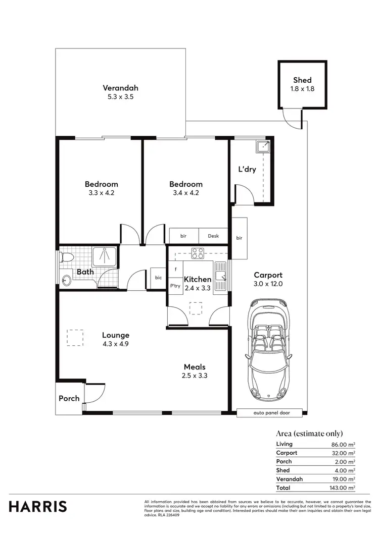 Floorplan of Homely unit listing, 4/18 First Avenue, St Peters SA 5069